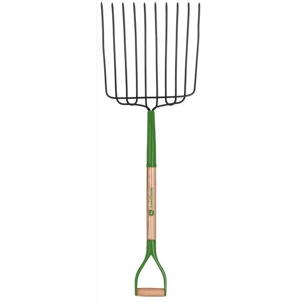 10 Tine Steel Bedding Fork 30 in Wood Handle, John Deere, Mfr#: BPJ-10-JD